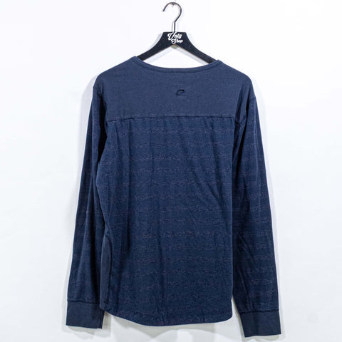 Surf Skate Striped Henley Long Sleeve T-Shirt Thrashed