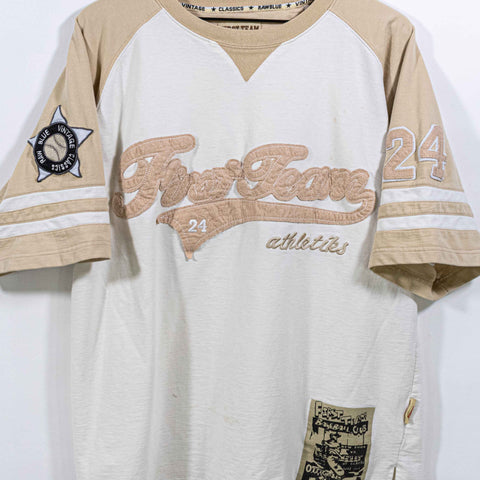 Raw Blue First Team Athletics Baseball T-Shirt