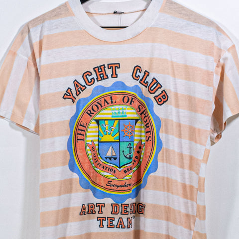 Yacht Club Crest Striped T-Shirt Surf Skate