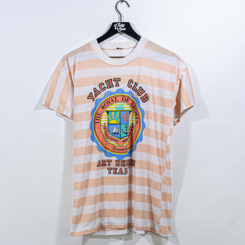 Yacht Club Crest Striped T-Shirt Surf Skate