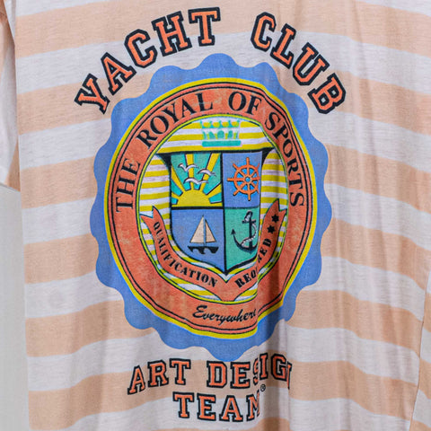 Yacht Club Crest Striped T-Shirt Surf Skate
