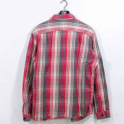 RRL Double RL Ralph Lauren Distressed Flannel Button Shirt