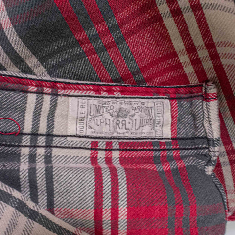 RRL Double RL Ralph Lauren Distressed Flannel Button Shirt