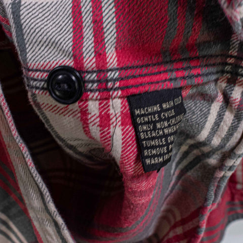 RRL Double RL Ralph Lauren Distressed Flannel Button Shirt