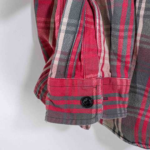 RRL Double RL Ralph Lauren Distressed Flannel Button Shirt