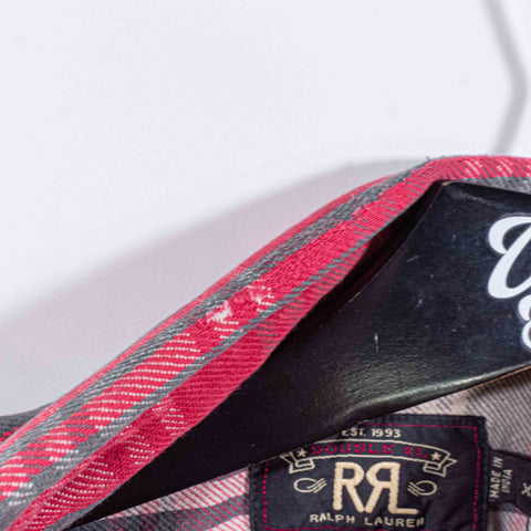 RRL Double RL Ralph Lauren Distressed Flannel Button Shirt