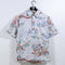 Oceana Liberty House 1/4 Button Hawaiian Shirt Pullover Floral Tiki Luau