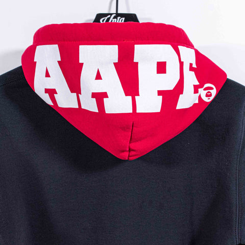 AAPE by Bape Zip Hoodie Sweatshirt Spell Out