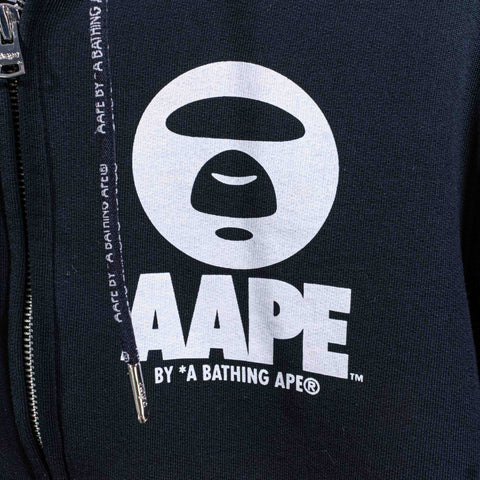 AAPE by Bape Zip Hoodie Sweatshirt Spell Out