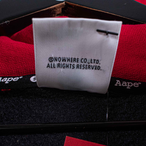 AAPE by Bape Zip Hoodie Sweatshirt Spell Out