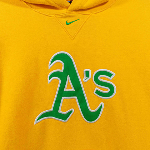 NIKE Center Swoosh Hoodie Sweatshirt MLB Oakland A's