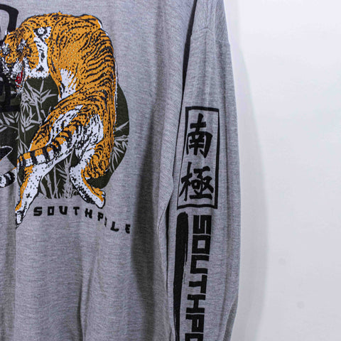 SouthPole Tiger Waffle Thermal T-Shirt Long Sleeve Rhinestone