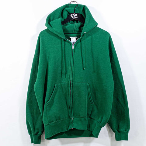 Blank Full Zip Hoodie Sweatshirt Green