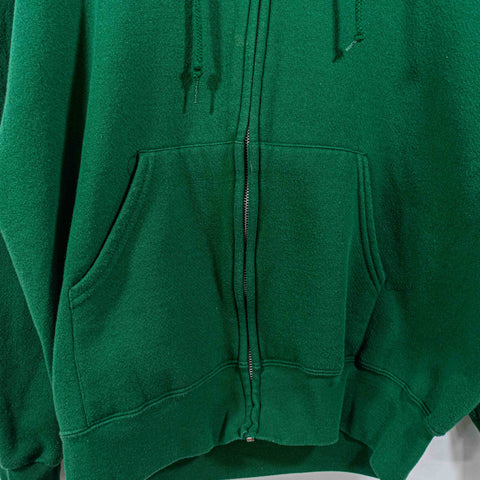 Blank Full Zip Hoodie Sweatshirt Green