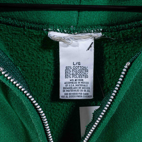 Blank Full Zip Hoodie Sweatshirt Green