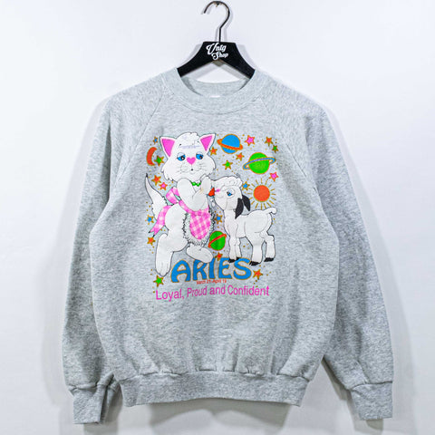 Aries Cat Sweatshirt Loyal Proud Confident Zodiac