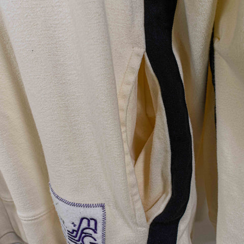 Marithe Francois Girbaud 1/4 Zip Hoodie Sweatshirt Hip Hop