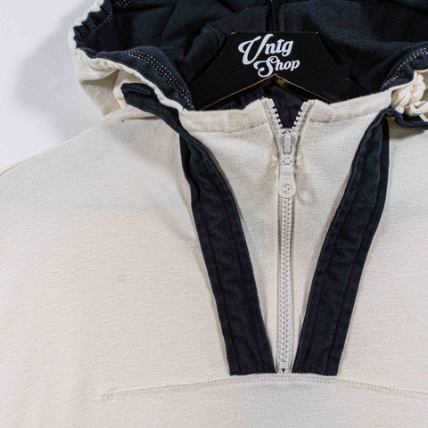 Marithe Francois Girbaud 1/4 Zip Hoodie Sweatshirt Hip Hop