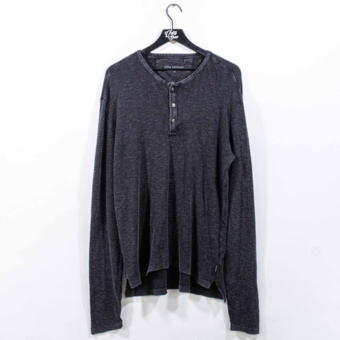 John Varvatos Sun Faded Henley T-Shirt Long Sleeve