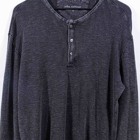 John Varvatos Sun Faded Henley T-Shirt Long Sleeve