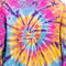 Spiral Tye Dye Distressed T-Shirt Long Sleeve Hippie Grunge