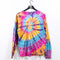 Spiral Tye Dye Distressed T-Shirt Long Sleeve Hippie Grunge