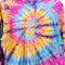 Spiral Tye Dye Distressed T-Shirt Long Sleeve Hippie Grunge