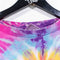 Spiral Tye Dye Distressed T-Shirt Long Sleeve Hippie Grunge