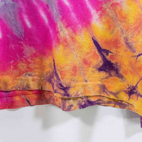 Spiral Tye Dye Distressed T-Shirt Long Sleeve Hippie Grunge