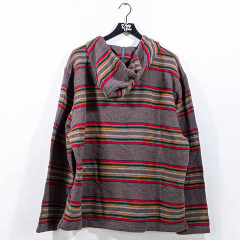 Pendleton Striped Henley Hoodie Sweatshirt Beach Outdoors