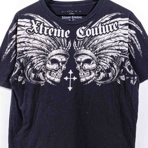 Xtreme Couture Skull Head T-Shirt Mall Cyber Goth