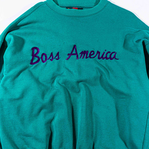 Boss American Script Spell Out Sweatshirt