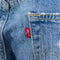 Levis 501 Button Fly Distressed Jeans Repaired Raw Hem