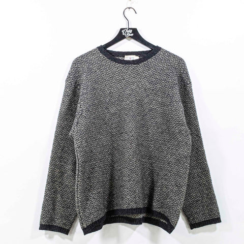 J Crew Wool Sweater Diamond Pattern