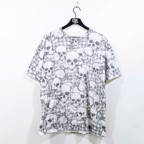 Skull AOP T-Shirt Cyber Goth Grunge