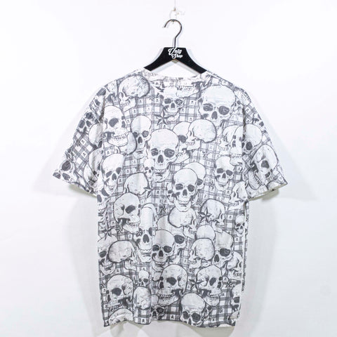 Skull AOP T-Shirt Cyber Goth Grunge