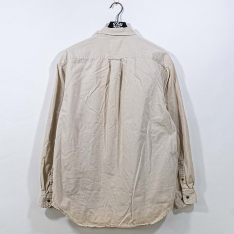 GAP Button Up Over Shirt Tonal Beige