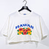 Hawaii Floral Aloha Cropped T-Shirt