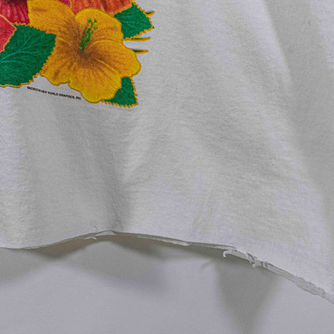 Hawaii Floral Aloha Cropped T-Shirt