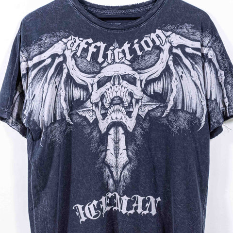 Affliction Signature Series Iceman T-Shirt Chuck Lidell Legend MMA Mall Cyber Goth