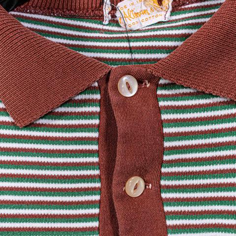 B. Altman & Co. Knit Polo Shirt Striped