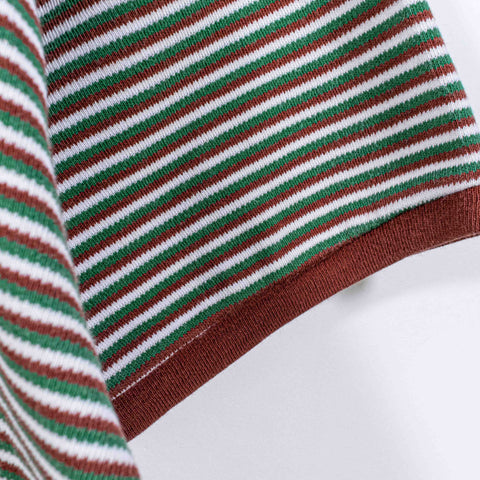 B. Altman & Co. Knit Polo Shirt Striped