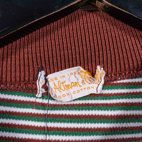 B. Altman & Co. Knit Polo Shirt Striped