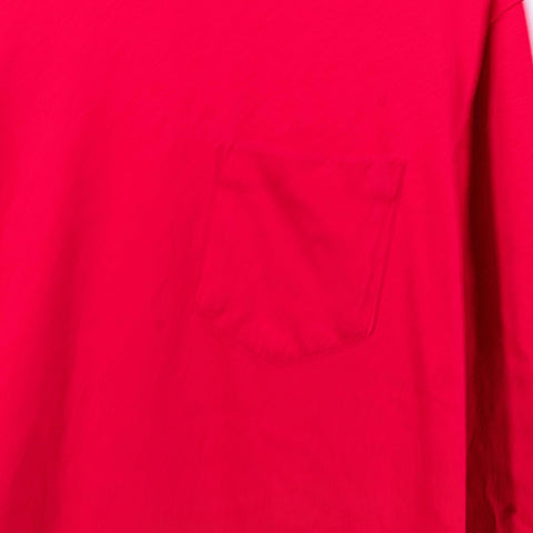 Lands End Blank Pocket T-Shirt Long Sleeve Single Stitch Made in USA