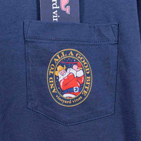 Vineyard Vines Western Santa T-Shirt Long Sleeve Christmas