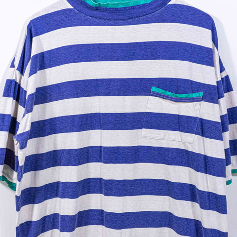 Surf Skate Striped Pocket T-Shirt Todays News