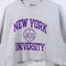 NYU New York University Cropped Reverse Weave Sweatshirt Champion