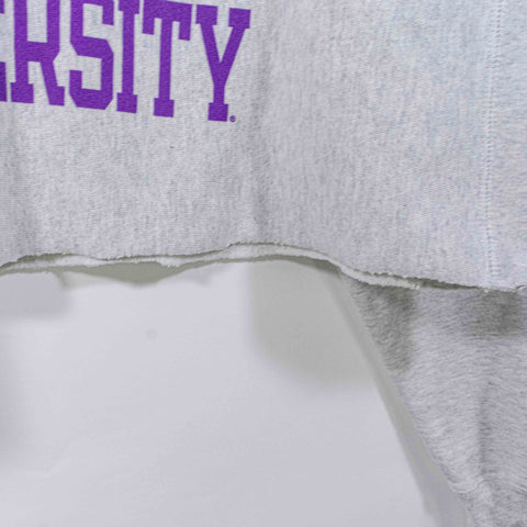 NYU New York University Cropped Reverse Weave Sweatshirt Champion