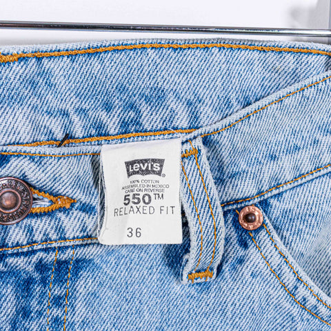 Levis 550 Relaxed Fit Orange Tab Jean Shorts Jorts