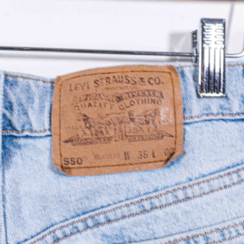 Levis 550 Relaxed Fit Orange Tab Jean Shorts Jorts